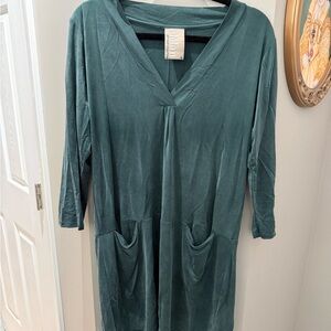 Anthropologie Dolan Teal Long Sleeve Dress-Md